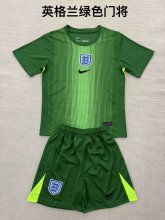 25/26 England  Green Goalkeeper Kids 1:1 Quality Soccer Jersey