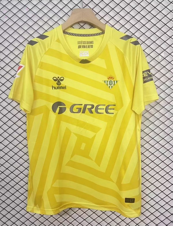 25/26  Real Betis Goalkeeper Yellow Fans 1:1 Quality Soccer Jersey