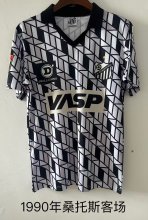 1990 Santos Away Fans Retro 1:1 Quality  Soccer Jersey