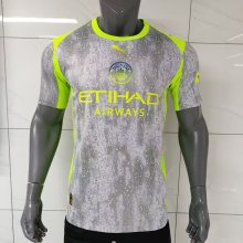 25/26 Manchester City Grey green training Fans 1:1 Quality Soccer Jersey