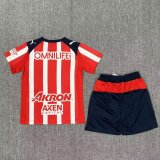 25/26 Chivas Home Kids Kits 1:1 Quality Soccer Jersey