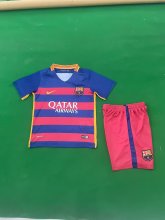 2015/2016 Barcelona Home Kids Retro 1:1 Quality Soccer Jersey