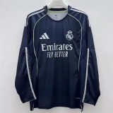 25/26 Real  Madrid  Long sleeve Away Fans 1:1 Quality Soccer Jersey
