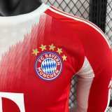 25/26  Bayern Munich Home  Long Sleeve Player 1:1 Quality Soccer Jersey