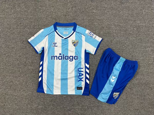 25/26  Malaga  Home Kids Kits 1:1 Quality  Soccer Jersey