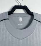 2007-2008 Manchester United Grey Long Sleeve Goalkeeper 1:1 Retro Soccer Jersey