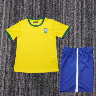 1970 Brazil  Home Kids Retro 1:1 Quality Soccer Jersey