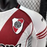 25/26 River Plate Home Long Sleeve Player 1:1 Quality Soccer Jersey