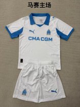 25/26 Marseille Home Kids Kits 1:1 Quality Soccer Jersey