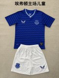 25/26 Everton Home Kids Kits 1:1 Quality  Soccer Jersey