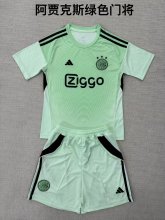 25/26  Ajax Goalkeeper Green Kids  1:1  Quality  Soccer Jersey