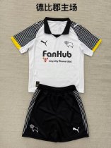 25/26 Derby County Home Kids Kits 1:1 Quality Soccer Jersey