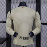 25/26 Barcelona  Away Long Sleeved  PLayer  1:1 Quality Soccer Jersey