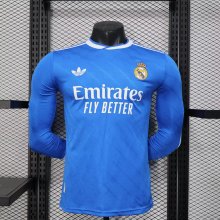 25/26 Real Madrid Third Player Long Sleeve 1:1 Quality Soccer Jersey