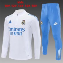 25/26 Real Madrid White Kids  1:1 Quality Training Jersey