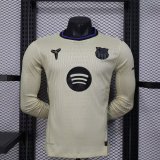 25/26 Barcelona  Away Long Sleeved  PLayer  1:1 Quality Soccer Jersey