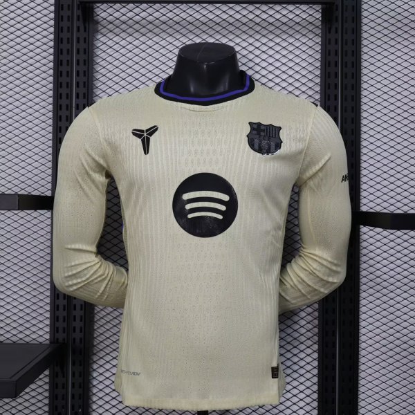 25/26 Barcelona  Away Long Sleeved  PLayer  1:1 Quality Soccer Jersey
