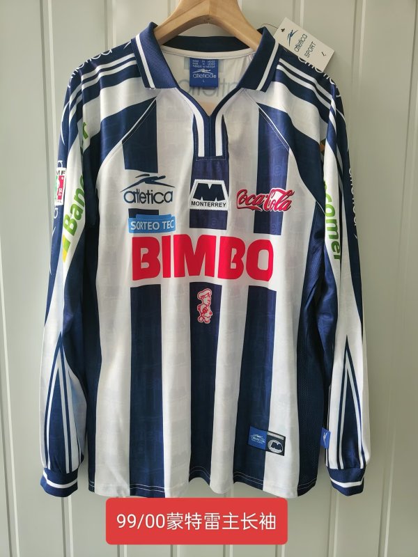 1999/2000 Monterrey Home Long sleeve Fans Retro 1:1 Quality Soccer Jersey