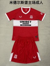 25/26 Middlesbrough Home  Adult Kits 1:1  Quality  Soccer Jersey（成人套装）