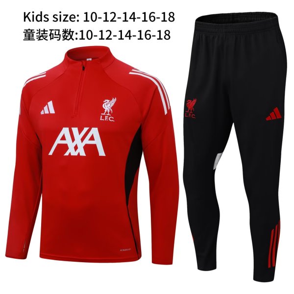 25/26  Liverpool Kids Red  1:1 Quality Training Jersey