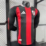 25/26 River Plate Away  Long Sleeve Player 1:1 Quality Soccer Jersey