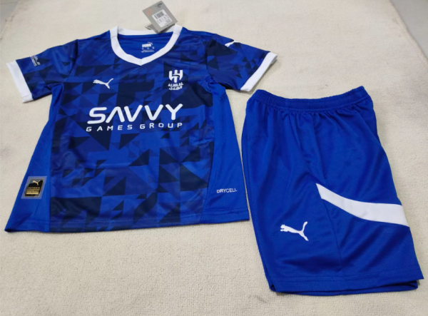 24/25 Al Hilal SFC  Home kids 1:1 Quality Soccer Jersey