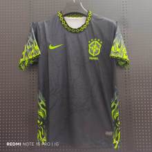 25/26 Brazil  Black green Training Clothes Fans 1:1 Quality Soccer Jersey