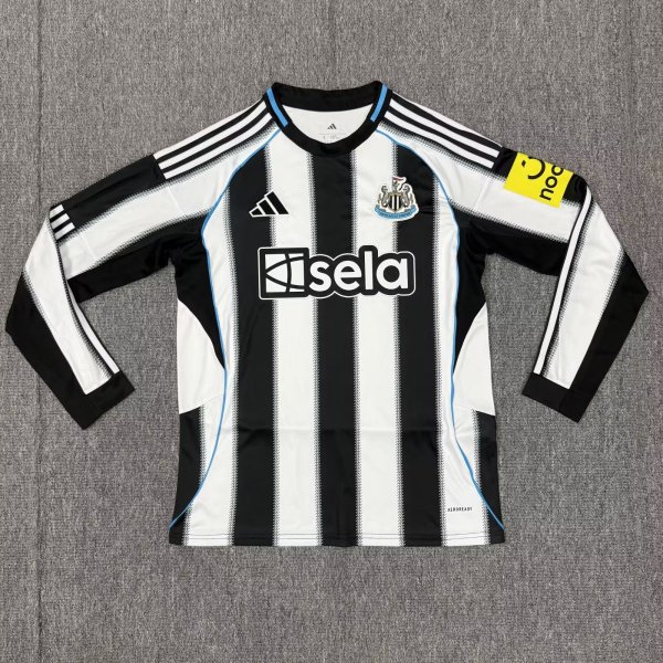 25/26 Newcastle Home  Long Sleeve Fans 1:1 Quality Soccer Jersey