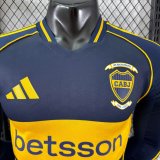 25/26  Boca Home Long Sleeve Player 1:1 Quality Soccer Jersey