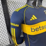 25/26  Boca Home Long Sleeve Player 1:1 Quality Soccer Jersey