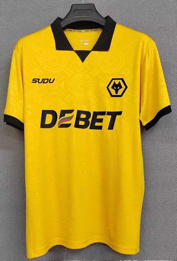 25/26 Wolves Home Yellow Fans 1:1 Quality Soccer Jersey