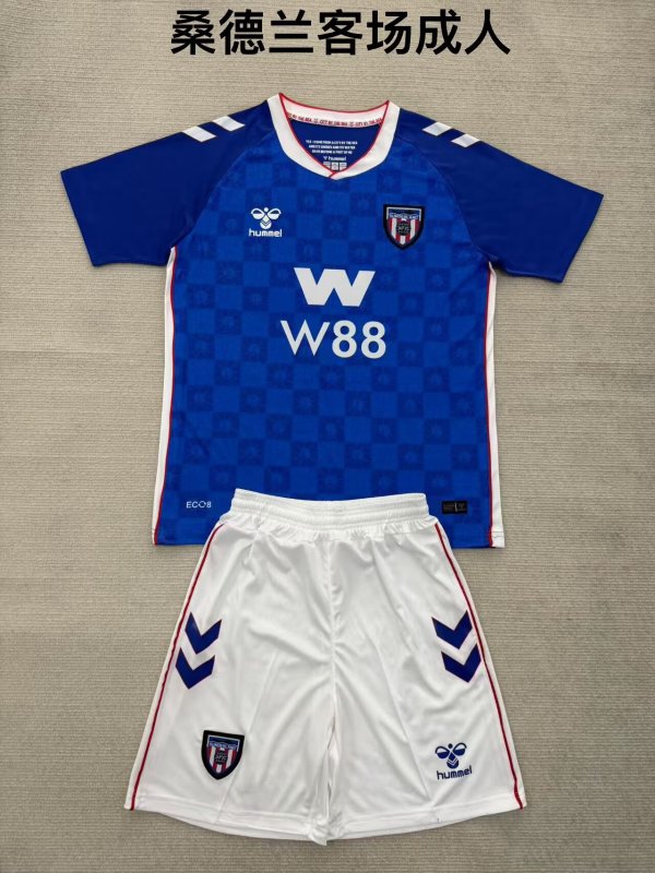 25/26 Sunderland Away Adult Kits 1:1 Quality Soccer Jersey(成人套装)