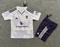 25/26 Manchester United Away Kids Kits 1:1 Quality Soccer Jersey