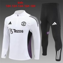25/26  Manchester United Kids White 1:1 Quality Training Jersey