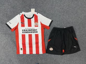 25/26 PSV Eindhoven Home  Kids Kits 1:1 Quality Soccer Jersey