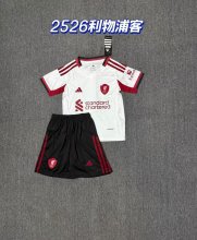 25/26  Liverpool Away Kids Kits 1:1 Quality Soccer Jersey