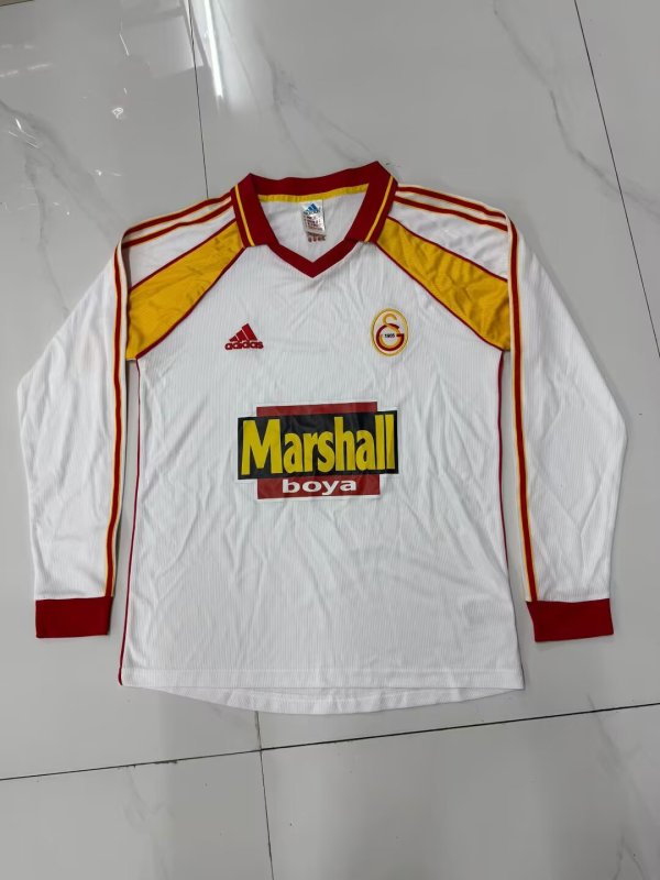 1999/2000 Galatasaray  Away Long Sleeves Fans Retro 1:1 Quality Soccer Jersey