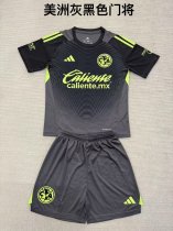 25/26  America Goalkeeper Black Kids 1:1 Quality Soccer Jersey