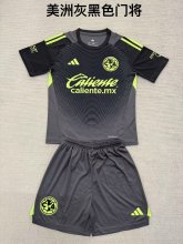 25/26  America Goalkeeper Black Kids 1:1 Quality Soccer Jersey