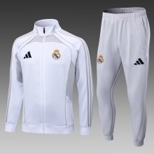 25/26 Real Madrid  White Jacket Tracksuit 1:1 Quality