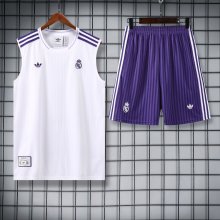 25/26 Real Madrid White 1:1 Quality Training Vest（A-Set）