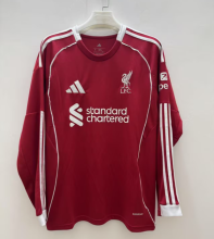 25/26 Liverpool  Home Red Fans long 1:1 Quality Soccer Jersey