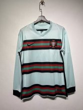 20/21  Portugal  Away  Long Sleeve  Fans  Retro 1:1 Quality  Soccer Jersey