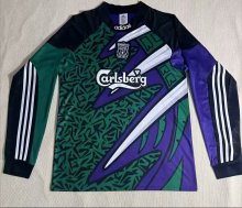 1995/1996 Liverpool Goalkeeper Green Long sleeve Retro 1:1 Quality Soccer Jersey