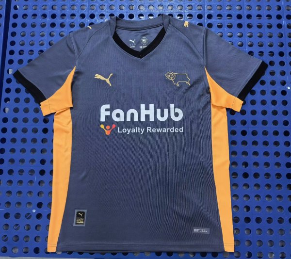 25/26  Derby County Away Fans 1:1 Quality  Soccer Jersey