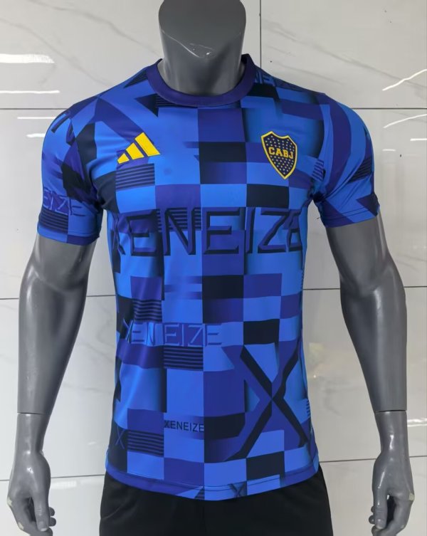 25/26 Boca Pre match training uniform Fans 1:1 Quality Soccer Jersey