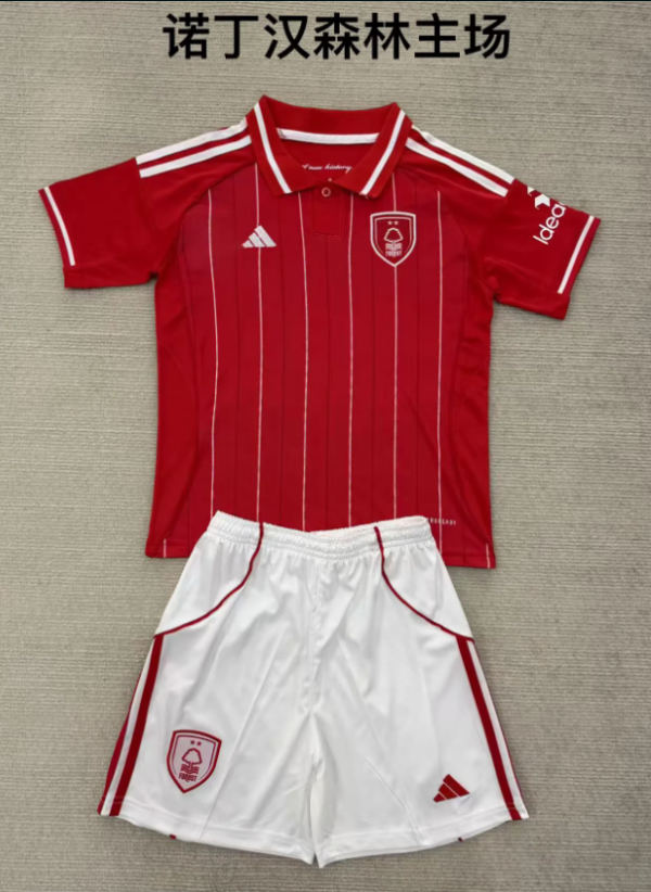 25/26 Nottingham Forest Home Adult Kits 1:1 Quality Soccer Jersey(成人套装)