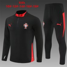 25/26  Portugal Black Kids 1:1 Quality Training Jersey