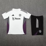 25/26 Manchester United  White With Purple 1:1 Quality Training Jersey（A-Set）