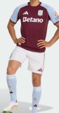25/26 Aston Villal Home White Player 1:1 Quality Shorts